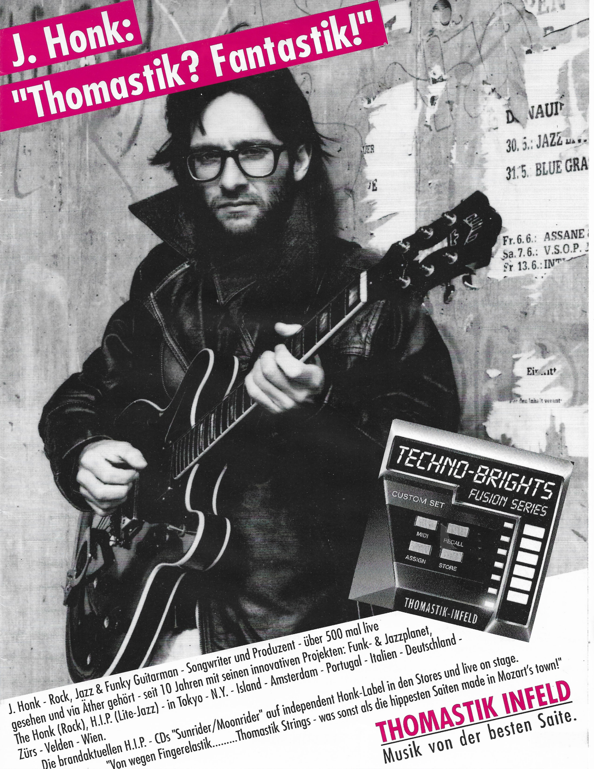 JIVI HONK - Press 4 Inseratschaltung Fa. Thomastik in Tschin Bumm Magazine